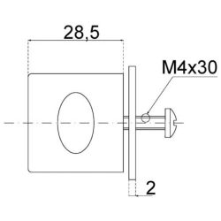 Bouton fixe pour serrures espagnolettes 00931.001NI OJMAR