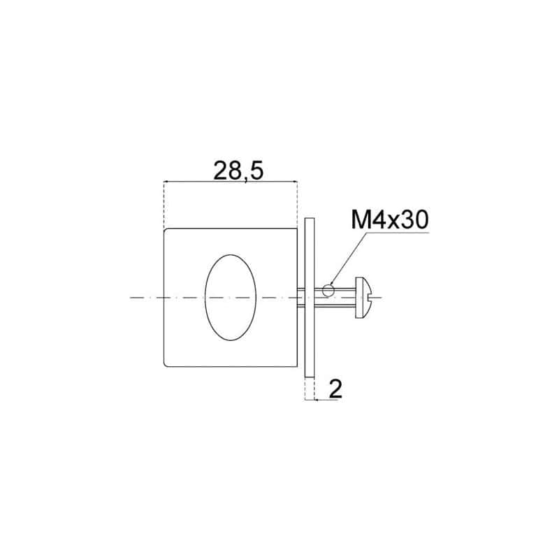 Bouton fixe pour serrures espagnolettes 00931.001NI OJMAR