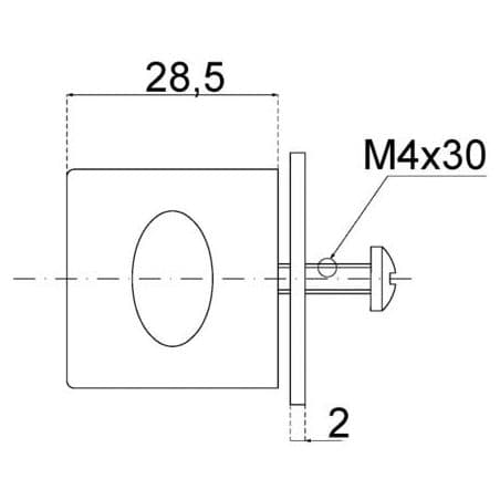 Bouton fixe pour serrures espagnolettes 00931.001NI OJMAR