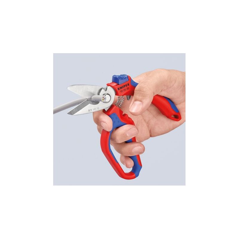 Ciseaux d'électricien coudés 95 05 20 SB KNIPEX