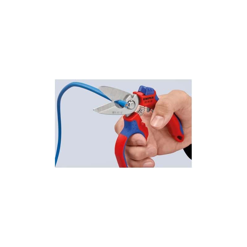 Ciseaux d'électricien coudés 95 05 20 SB KNIPEX