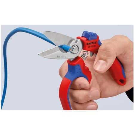 Ciseaux d'électricien coudés 95 05 20 SB KNIPEX