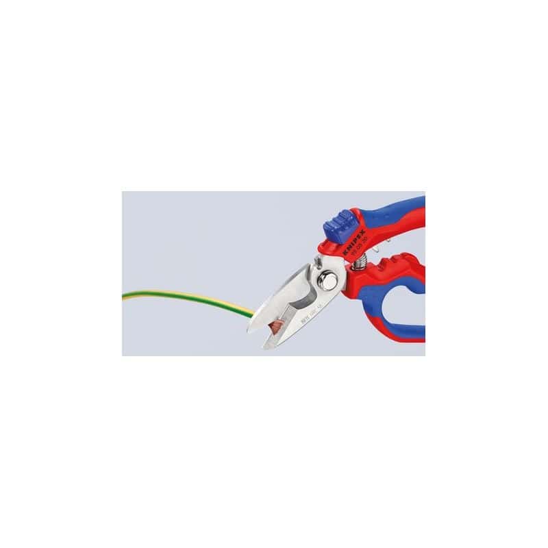 Ciseaux d'électricien coudés 95 05 20 SB KNIPEX