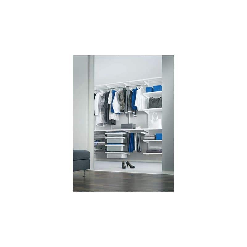 Crémaillère double perforation sparring Laqué époxy blanc 400810 ELFA