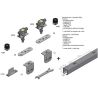 Ensemble cadette à déplacement droit sur rail tubulaire CADETTE force 40 kgMANTION