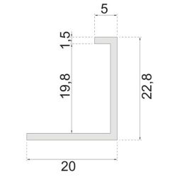 Profil d'extrémité aluminium FAB 11 ANO SOFADI