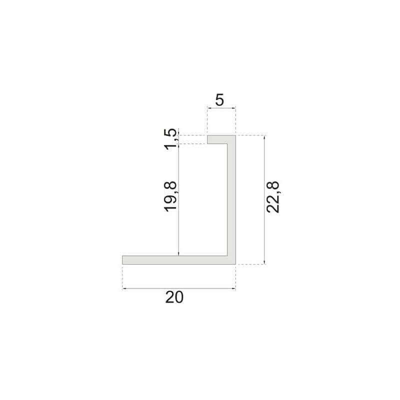 Profil d'extrémité aluminium FAB 11 ANO SOFADI