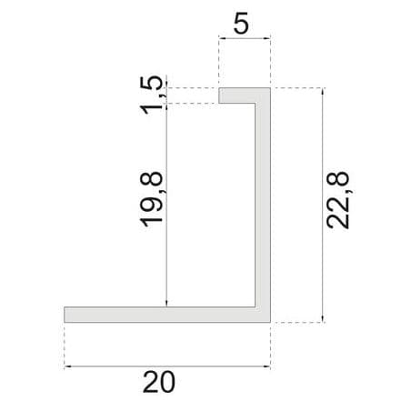 Profil d'extrémité aluminium FAB 11 ANO SOFADI