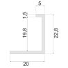 Profil d'extrémité aluminium FAB 11 ANO SOFADI