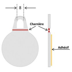 Attache adhésive à charnière 19730124