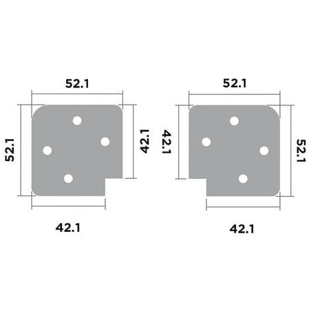 Equerre d'assemblage d'angle CFV005