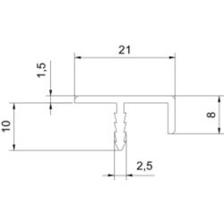 Profil de cadre pour façades Bordure 8 mm 901194.61.00 2500,0