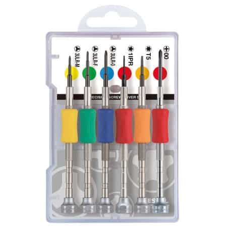 Jeu de 6 tournevis de précision Microstix/Torx/Philipps - VESSEL 251389