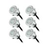 Lot de 6 spots LED blanc pour terrasse TERRASSO Miidex