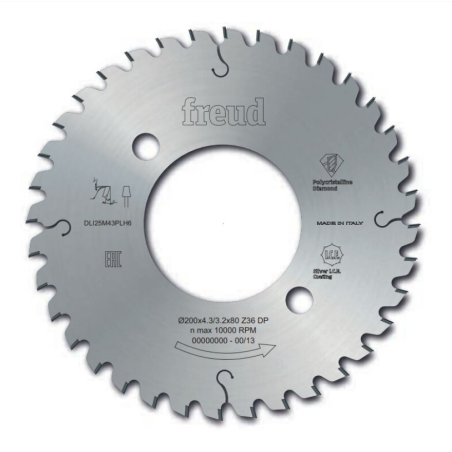 Lame d'inciseur extensible standard - Ø120 / 2,8~3,6 / AL50 / Z12+12 - FREUD F03FS02512