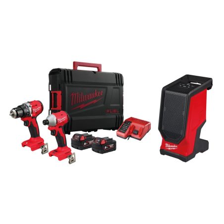 Lot 2 outils 18 V + Enceinte Bluetooth 18 V MILWAUKEE
