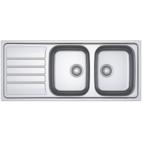 Evier inox FLASH 2 cuves FRANKE
