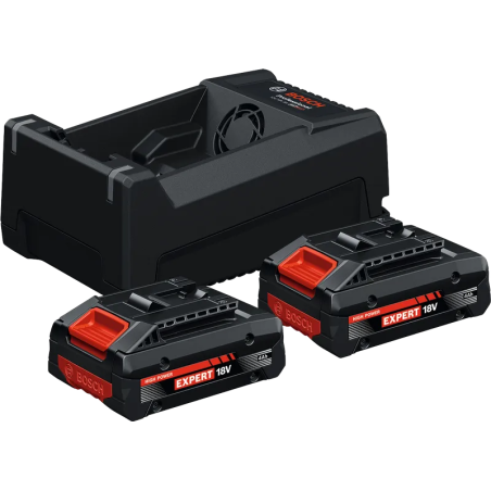 Pack 2 batteries 18V 4Ah + 1 chargeur 18V BOSCH EXPERT EXBA 18V-40 + GAL 12V/18V-80 1600A0373J