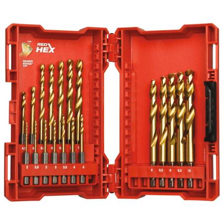 Coffret 19 forets HSS Red Hex MILWAUKEE 4932499763