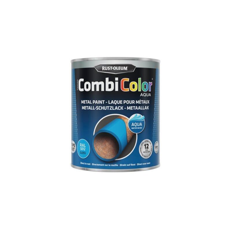 Peinture Métal Combicolor Aqua Finition brillante - 0.75L - RUSTOLEUM