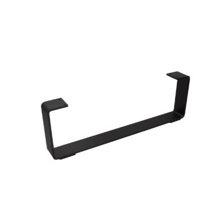 Pied de meuble rectangle acier plat 120mm noir GAMET