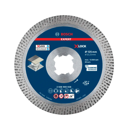 Disque à tronçonner diamanté X-LOCK Best for Hard Ceramic 125 mm BOSCH 2608900658