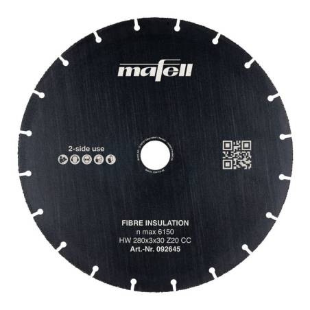 Lame de scie Fibre Insulation HW 280 x 3 x 30 mm Z20 CC MAFELL 092645