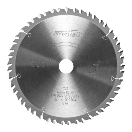 Lame de scie circulaire bois Ø162 MAFELL 092604