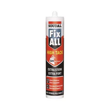 Mastic-colle MS polymère Fix all "HIGH TACK" SOUDAL