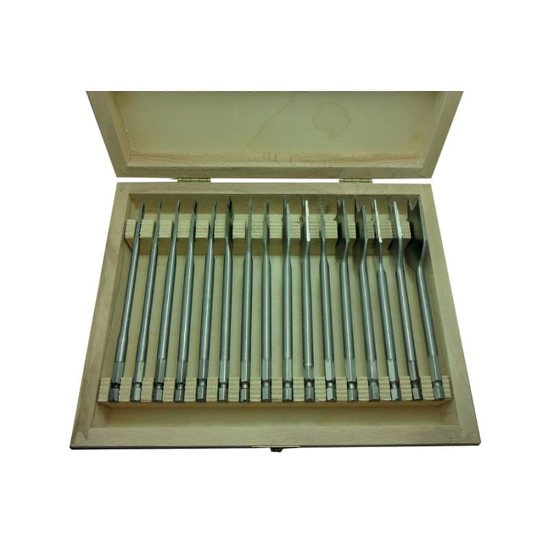 Coffret de 16 mèches plâtes 6 pans