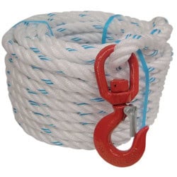 Corde à poulie avec crochet