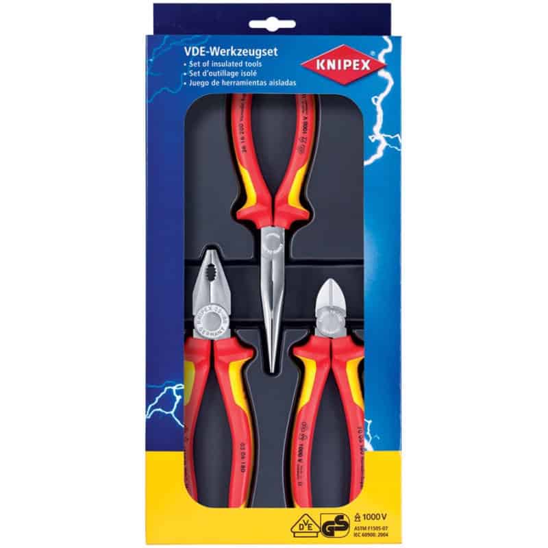 Jeu de 3 pinces isolées KNIPEX