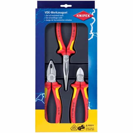 Jeu de 3 pinces isolées KNIPEX
