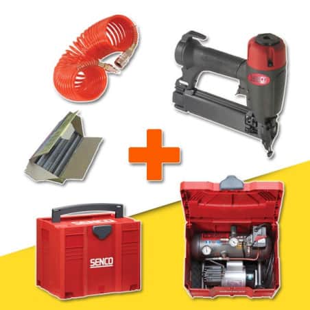 Lot cloueur + compresseur + systainer SENCO