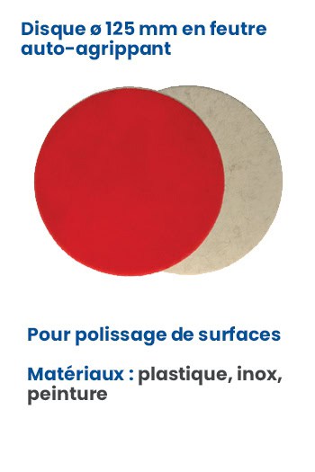 Disque ø 125 mm en feutre auto-agrippant CIBO