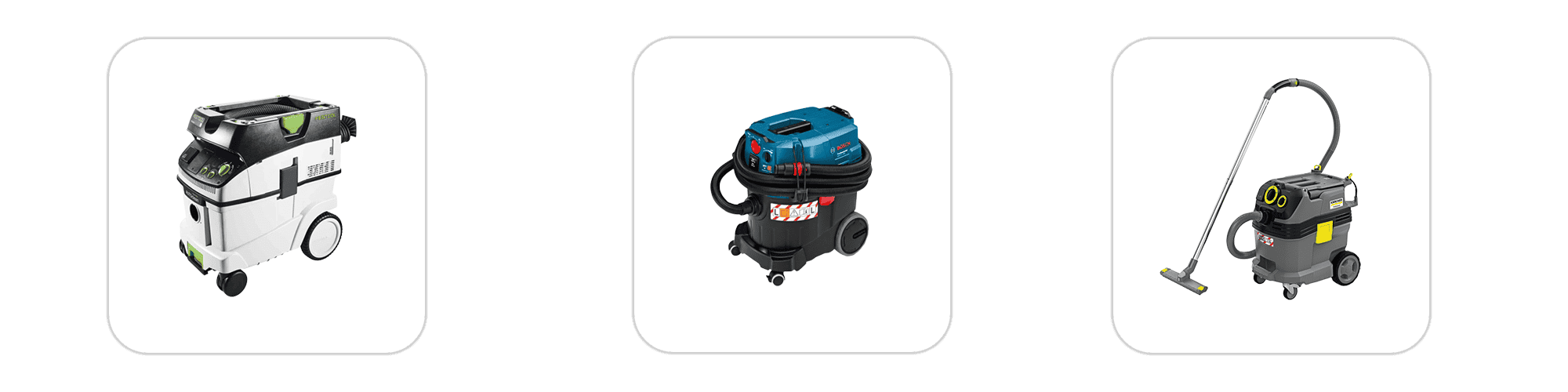 Aspirateurs FESTOOL, BOSCH, KARCHER